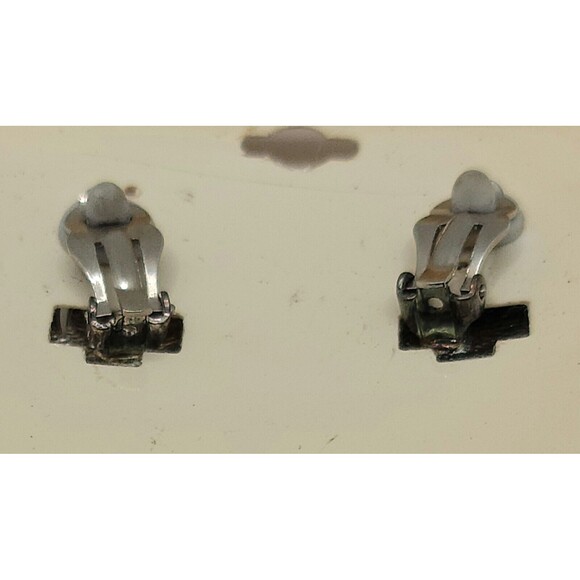 Silver Puffy Round Swirl Clip On Earrings Vintage - Picture 2 of 4